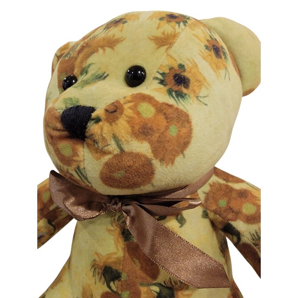 Vtg Van Gogh Exhibit Teddy Bear Sunflower Immersive Experience Green BrownVinta - Picture 9 of 12
